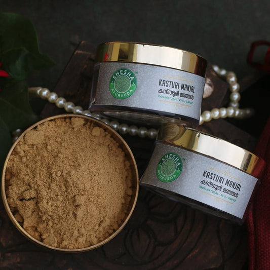 Kasturi Manjal – Moschus-Kurkuma-Pulver (Klärendes ayurvedisches Hautreinigungsmittel)