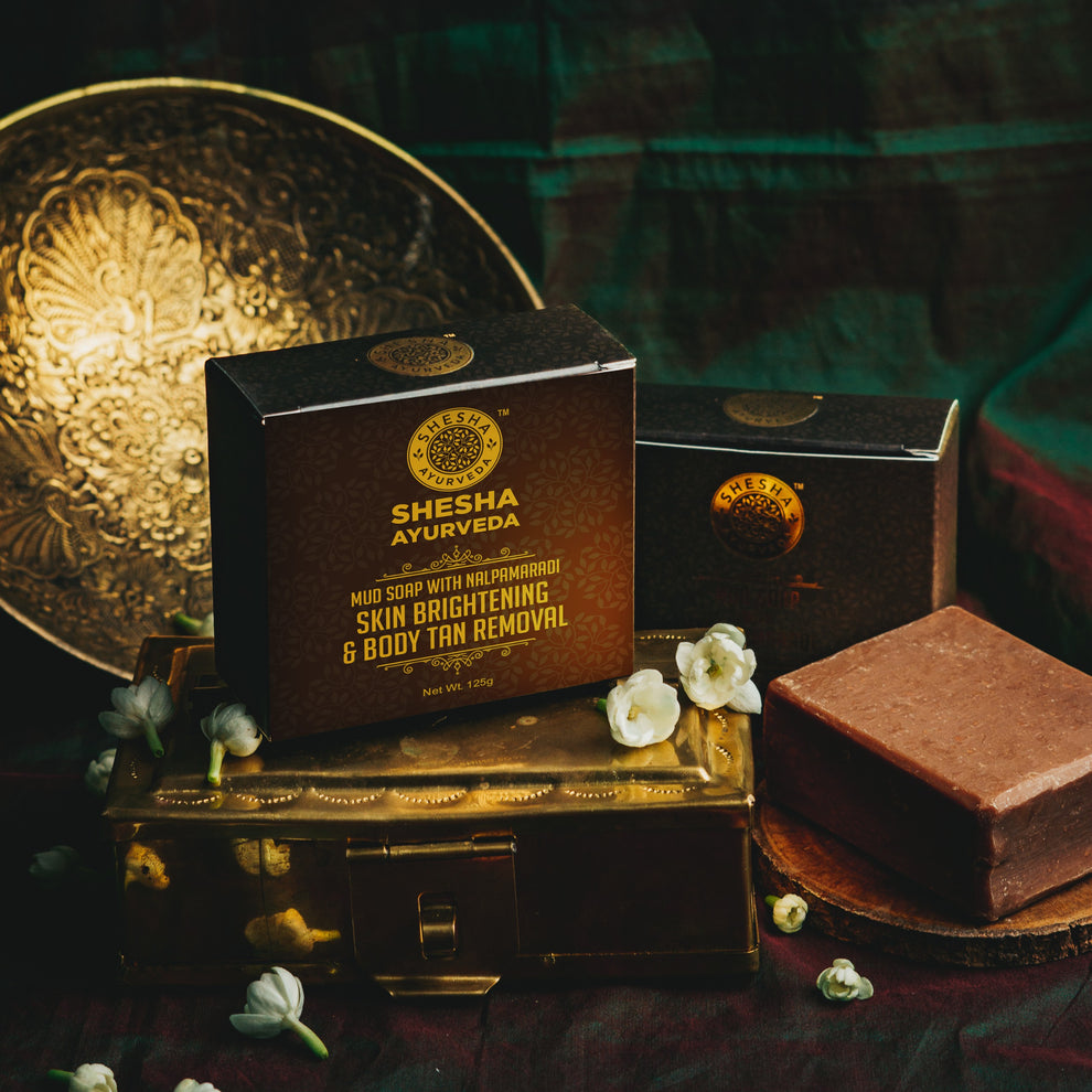 Schlamm mit Nalpamaradi – Hautaufhellende ayurvedische Seife